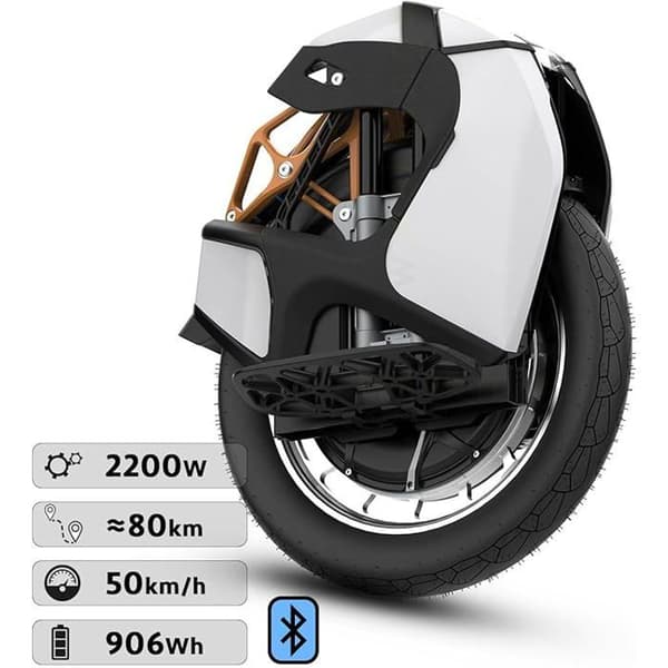 KINGSONG Elektrisk Monocycle S18 Pro+Vit 1110 Wh Motor 2200W Räckvidd upp till 80 km Hastighet begränsad till 25 km/h Däck 18 tum