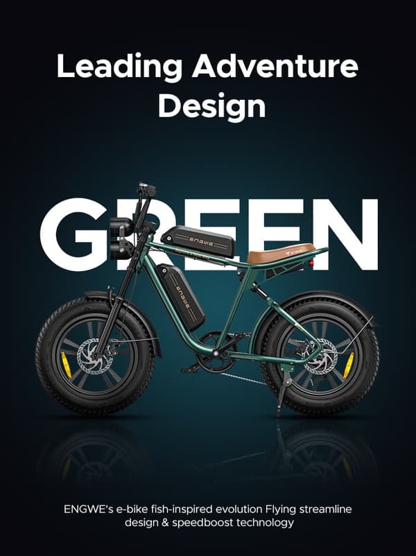 ENGWE M20 2025 nyaste elcykel 48V 26Ah Dubbelbatteri, 20×4.0” Däck, 75 km räckvidd Byggd för äventyr