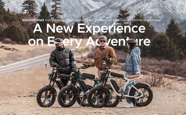 ENGWE M20 elcykel med 20*4.0 fatdäck - 750W motor - 48V 13Ah batteri upp till 75km räckvidd