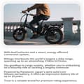 Miniatyrbild 9 av 11: MIHOGO One hopfällbar elcykel, 750W motor, 45 km/h, 28,8 Ah batteri, 7 hastigheter, momentsensor