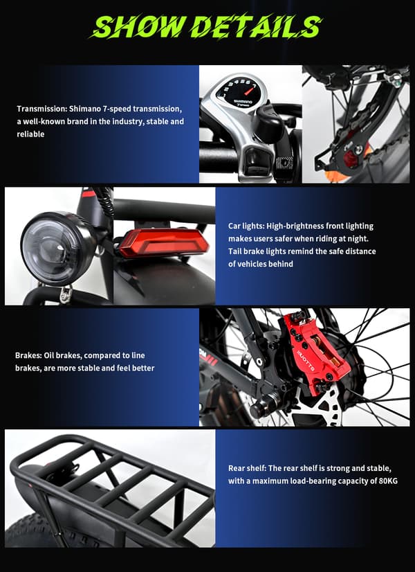 DUOTTS S26 elektrisk cykel mountainbike med 750W * 2 dobbelte motorer, 20AH Samsung batteri giver rækkevidde 60-120 km elektrisk cykel