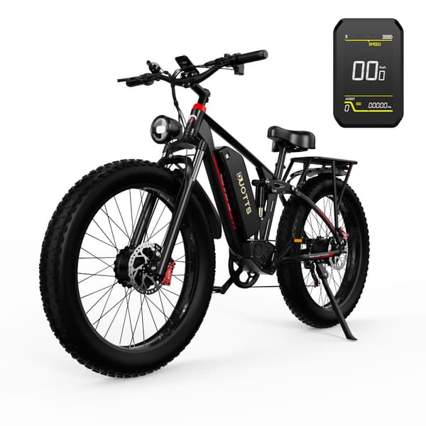 DUOTTS S26 elektrisk cykel mountainbike med 750W * 2 dobbelte motorer, 20AH Samsung batteri giver rækkevidde 60-120 km elektrisk cykel