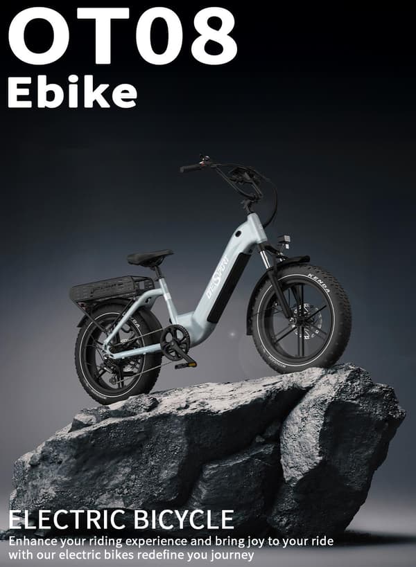 OneSport OT08 elcykel 500W,48V 18Ah batteri,20"*4.0 fettdäck, räckvidd 80-90km,hydraulisk skivbroms fram och bak,Shimano 7 växlar