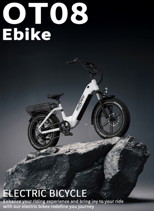 OneSport OT08 elcykel 500W,48V 18Ah batteri,20"*4.0 fettdäck, räckvidd 80-90km,hydraulisk skivbroms fram och bak,Shimano 7 växlar