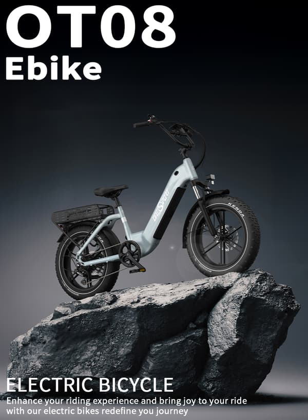OneSport OT08 elcykel 500W,48V 18Ah batteri,20"*4.0 fettdäck, räckvidd 80-90km,hydraulisk skivbroms fram och bak,Shimano 7 växlar