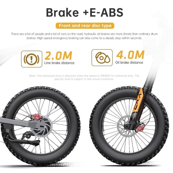 EKX X21 2000W motor, 55km/h hastighet, 35AH Li-ion batteri, 20*4.0 off-road däck, hydraulisk skivbroms Mountain E-bike
