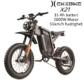 Miniatyrbild 1 av 11: EKX X21 2000W motor, 55km/h hastighet, 35AH Li-ion batteri, 20*4.0 off-road däck, hydraulisk skivbroms Mountain E-bike