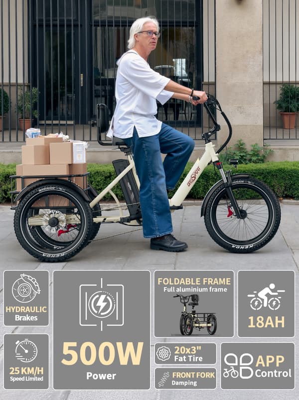 Onesport OT30PRO Elcykel: 500W motor, 48V 18AH batteri, 80-90 km räckvidd, momentsensor, hydrauliska bromsar, backväxel