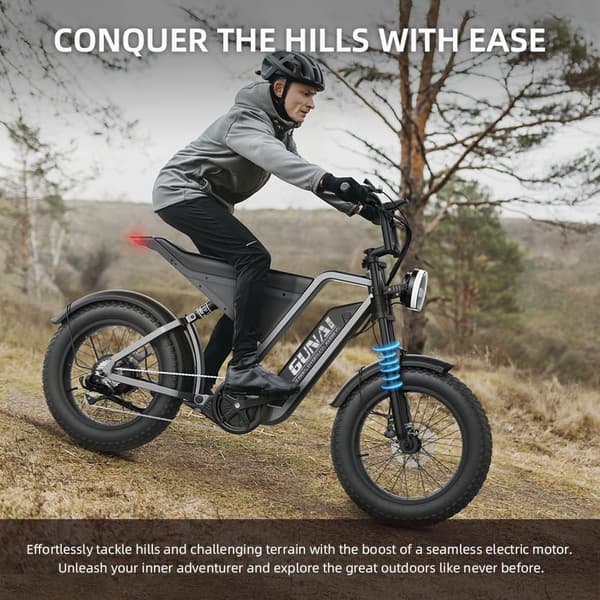 GUNAI Y aikuisten Sähköpyörä 48V18 AH Kaikki Maasto Maastopyörä 1000W Moottori, 20 Tuuman Paksu Rengas Vuoristo Sähköinen off-road Ajoneuvo