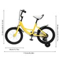 Miniatyrbild 2 av 2: Barncykel, 16 tum hjulstorlek, justerbart säte och styre,Gul 16 Zoll