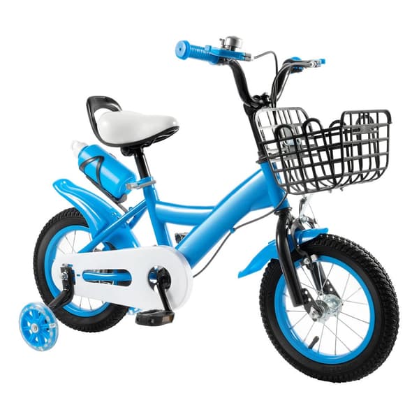 12" Barncykel, Justerbar Sits Höjd, Klammerbromssystem,Blå