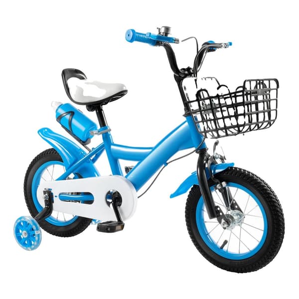 12" Barncykel, Justerbar Sits Höjd, Klammerbromssystem,Blå