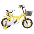 Miniatyrbild 1 av 2: Barncykel, 12-tums hjul, dubbelt bromssystem,Gul
