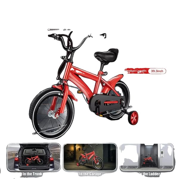 14 Tommer Børnecykel, Passende Højdeområde 100-115 cm, Letvægtsdesign,14 tommer
