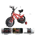 Miniatyrbild 1 av 2: Barncykel, Dubbel bromssystem, Justerbar sadelhöjd,Röd
