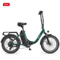 Miniatyrbild 3 av 6: "DYU C9 20 tum lång räckvidd e-cykel Nominal motor 250 Watt Batteri 48V 15.6A 25km/h Vikt med broms 30kg Max räckvidd 150km Grön"