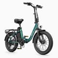 Miniatyrbild 1 av 6: "DYU C9 20 tum lång räckvidd e-cykel Nominal motor 250 Watt Batteri 48V 15.6A 25km/h Vikt med broms 30kg Max räckvidd 150km Grön"