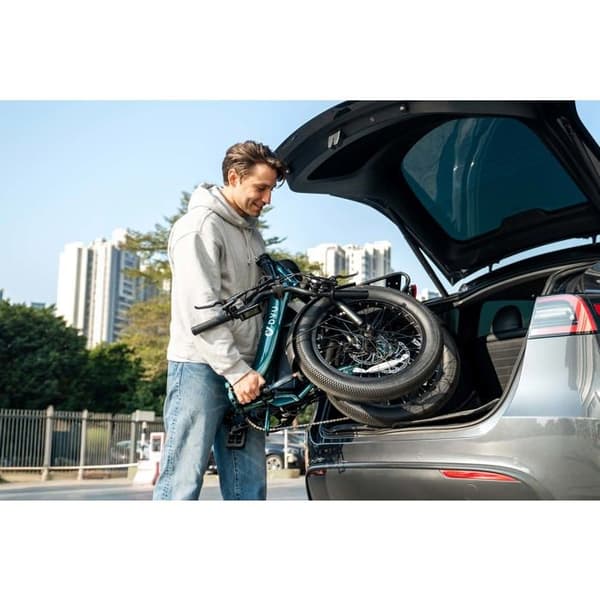 "DYU C9 20 tum lång räckvidd e-cykel Nominal motor 250 Watt Batteri 48V 15.6A 25km/h Vikt med broms 30kg Max räckvidd 150km Grön"
