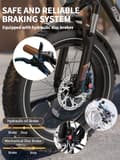 Pikkukuva 9 / 11: OneSport OT16Max taitettava sähköpyörä 500W, 48V 18Ah akku, maksimikantama 120km, Shimano 7-vaihteinen, 20"*4.0 rasvarengas, LCD-näyttö Bluetoothilla