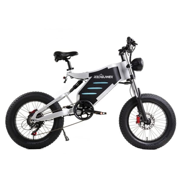Elcykel RZOGUWEX X5 - 1000W 48V 25AH - 200KG Maks. Belastning - Hvid