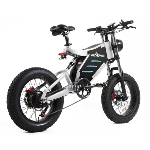 Elcykel RZOGUWEX X5 - 1000W 48V 25AH - 200KG Maks. Belastning - Hvid