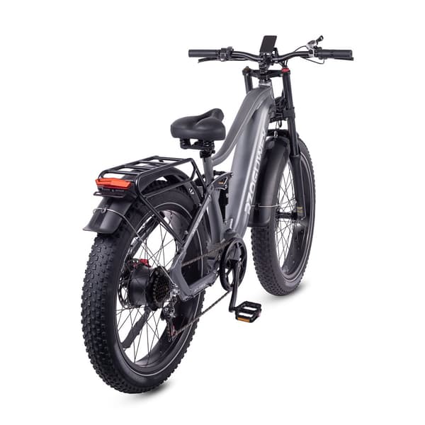 Elektrisk mountainbike RZOGUWEX S7, 48V 25AH batteri, 1000W motor, 26" tykke dæk, grå