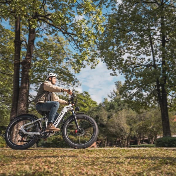 Elektrisk mountainbike RZOGUWEX S7, 48V 25AH batteri, 1000W motor, 26" tykke dæk, grå