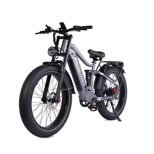 Elektrisk mountainbike RZOGUWEX S7, 48V 25AH batteri, 1000W motor, 26" tykke dæk, grå