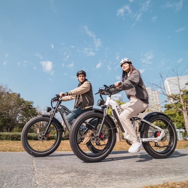 Elektrisk fatbike RZOGUWEX S9, 48V 25AH batteri, 1000W motor, 26", hvid