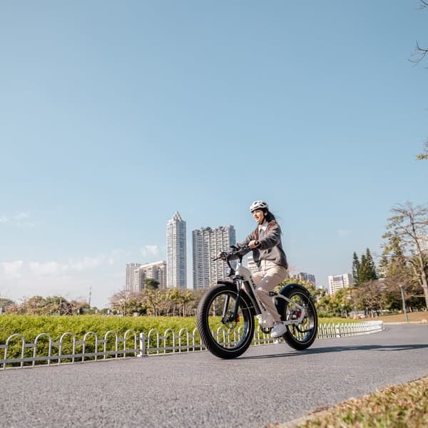 Elektrisk fatbike RZOGUWEX S9, 48V 25AH batteri, 1000W motor, 26", hvid