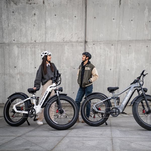 Elektrisk fatbike RZOGUWEX S9, 48V 25AH batteri, 1000W motor, 26", hvid