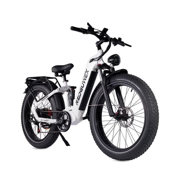 Elektrisk fatbike RZOGUWEX S9, 48V 25AH batteri, 1000W motor, 26", hvid