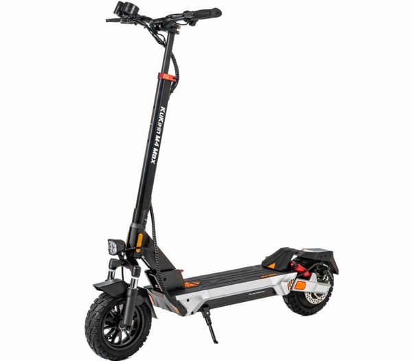 Kukirin M4 Max elscooter, 800W borstlös motor, 45 km/h, 18Ah batteri upp till 64 km, ljus silverdesign!