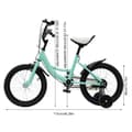 Miniatyrbillede 2 af 2: Børnecykel, Justerbar sædehøjde, Holdbar carbonstålramme,grøn