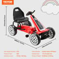 Miniatyrbillede 2 af 2: Børne Pedal Go Kart, Justerbart Sæde, Op til 50 kg Belastning, Sikkerhedsfunktioner,Rød