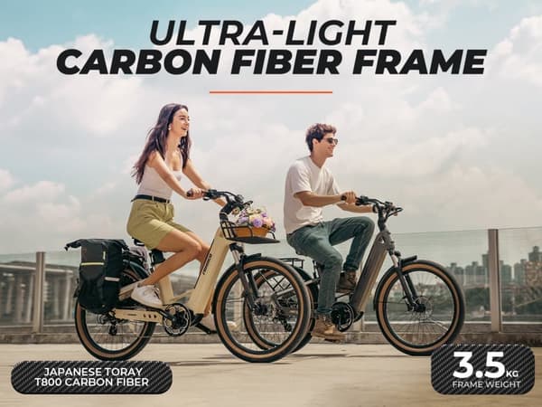 MIHOGO-Air Max ULTRA-LIGHT E-Bike kahdella akulla, toimintasäde enintään 194 km, paino 25 kg, sovellustuki