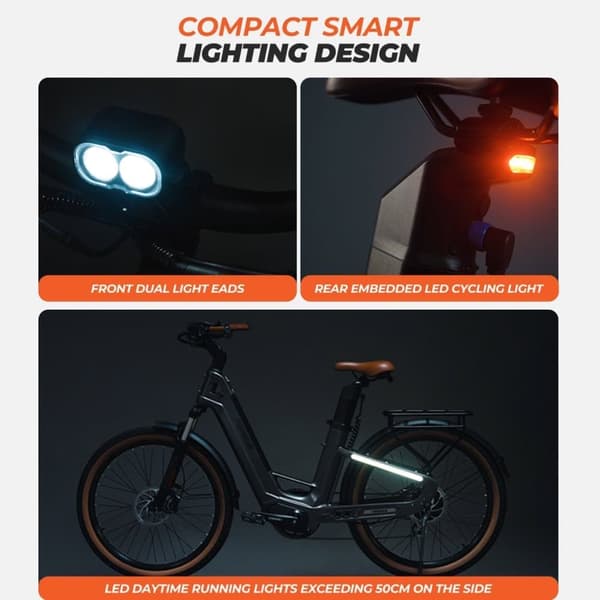 MIHOGO-Air Max ULTRA-LET E-cykel med dobbelte batterier, maks. 194 km rækkevidde, 25 kg kropsvægt, app-support