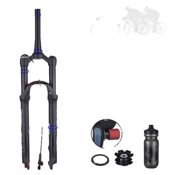 BOLANY Cykel Luftgaffel, Justering av Rebound, MTB Dämpning, 27B Konisk Fjärrkontroll