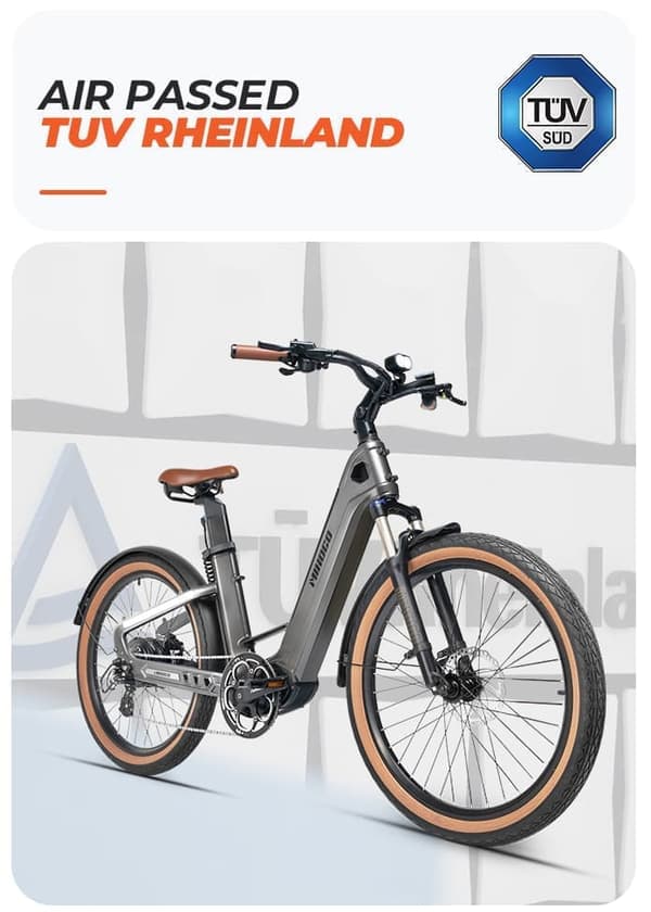 MIHOGO-Air Max 194 km lång räckvidd, momentsensorer, kolfiberram endast 3,5 kg, dubbelt batteri, smart display
