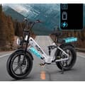 Miniatyrbild 4 av 6: ONESPORT OT08 pro elcykel 48V 500W 18A 45HP/H 190HP 20" breda däck Lätt att flytta och parkera. Vit