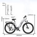 Miniatyrbild 1 av 5: ONESPORT OT05 Elcykel 250W 36V18.2Ah 27.5" 120km 25KM/H Urban+PL Lätt att ta sig fram och parkera. Vit