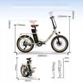 Miniatyrbild 5 av 5: 2025 ONESPORT OT16-2 Fällbar elcykel 250W 48V 17Ah 120KM 20" FR Maximalt last: 120 kg Maxhastighet: 25 km/h(10-18-25)