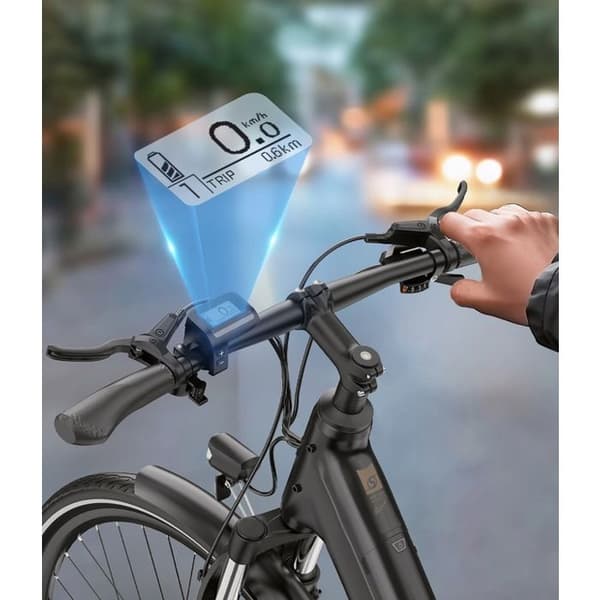 ONESPORT OT07 Elcykel för vuxna 250W 36V 10.4AH 90HP 25HP/H 27.5 "EN Svart Säker & Stabil Lätt Pendling