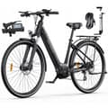 Miniatyrbild 1 av 4: ONESPORT OT07 Elcykel för vuxna 250W 36V 10.4AH 90HP 25HP/H 27.5 "EN Svart Säker &amp; Stabil Lätt Pendling