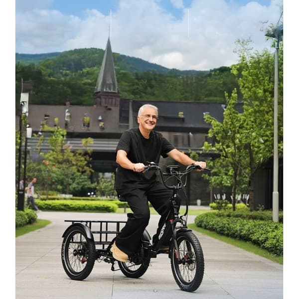 Fällbar elcykel ONESPORT OT30 PRO 48V 18AH 90km 500W 25km/h Praktisk för att resa och transportera Svart