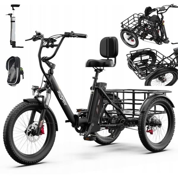 Fällbar elcykel ONESPORT OT30 PRO 48V 18AH 90km 500W 25km/h Praktisk för att resa och transportera Svart