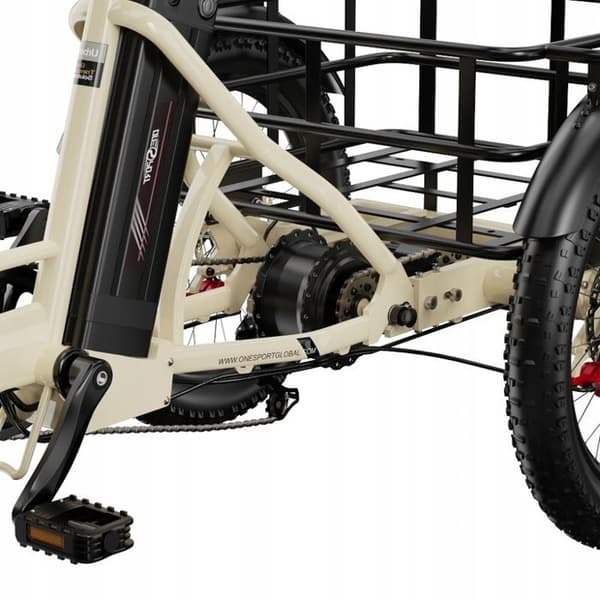 ONESPORT Elcykel OT30 PRO 48V 18AH 90km 20*3" Modeller för män och kvinnor Praktisk för att resa och transportera. Färg beige
