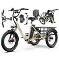 Miniatyrbild 1 av 6: ONESPORT Elcykel OT30 PRO 48V 18AH 90km 20*3" Modeller för män och kvinnor Praktisk för att resa och transportera. Färg beige
