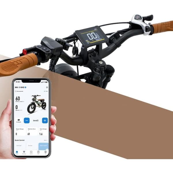 ONESPORT W66 500W 48V 13.5AH 25KM/H 100KM Elcykel M/Home EN Pendlingsvänlig Beige färg