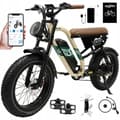 Miniatyrbild 1 av 6: ONESPORT W66 500W 48V 13.5AH 25KM/H 100KM Elcykel M/Home EN Pendlingsvänlig Beige färg